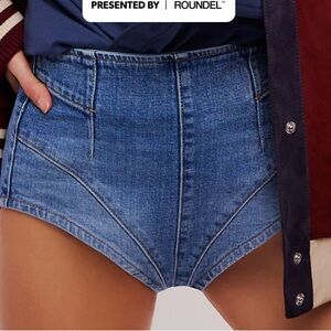 Free People Keep It Brief Micro Denim Shorts